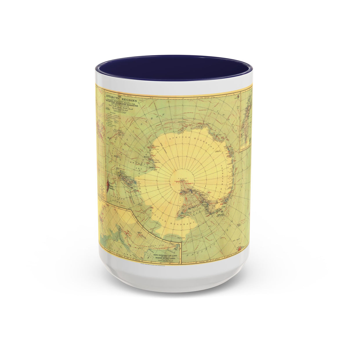 Antarctic Regions (1932) (Map) Accent Coffee Mug