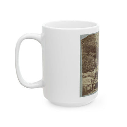 13 Inch Mortar  Dictator , In Front Of Petersburg, Va. (U.S. Civil War) White Coffee Mug