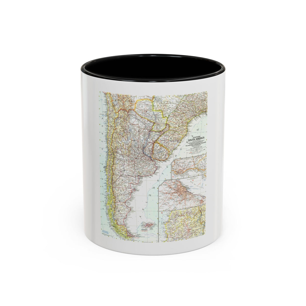 South America - Southern (1958) (Map) Accent Coffee Mug