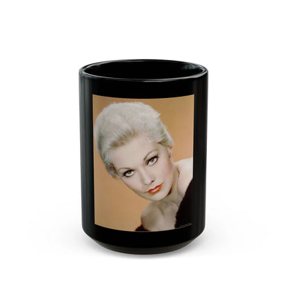 Kim Novak #326 (Vintage Female Icon) Black Coffee Mug-15oz-Go Mug Yourself