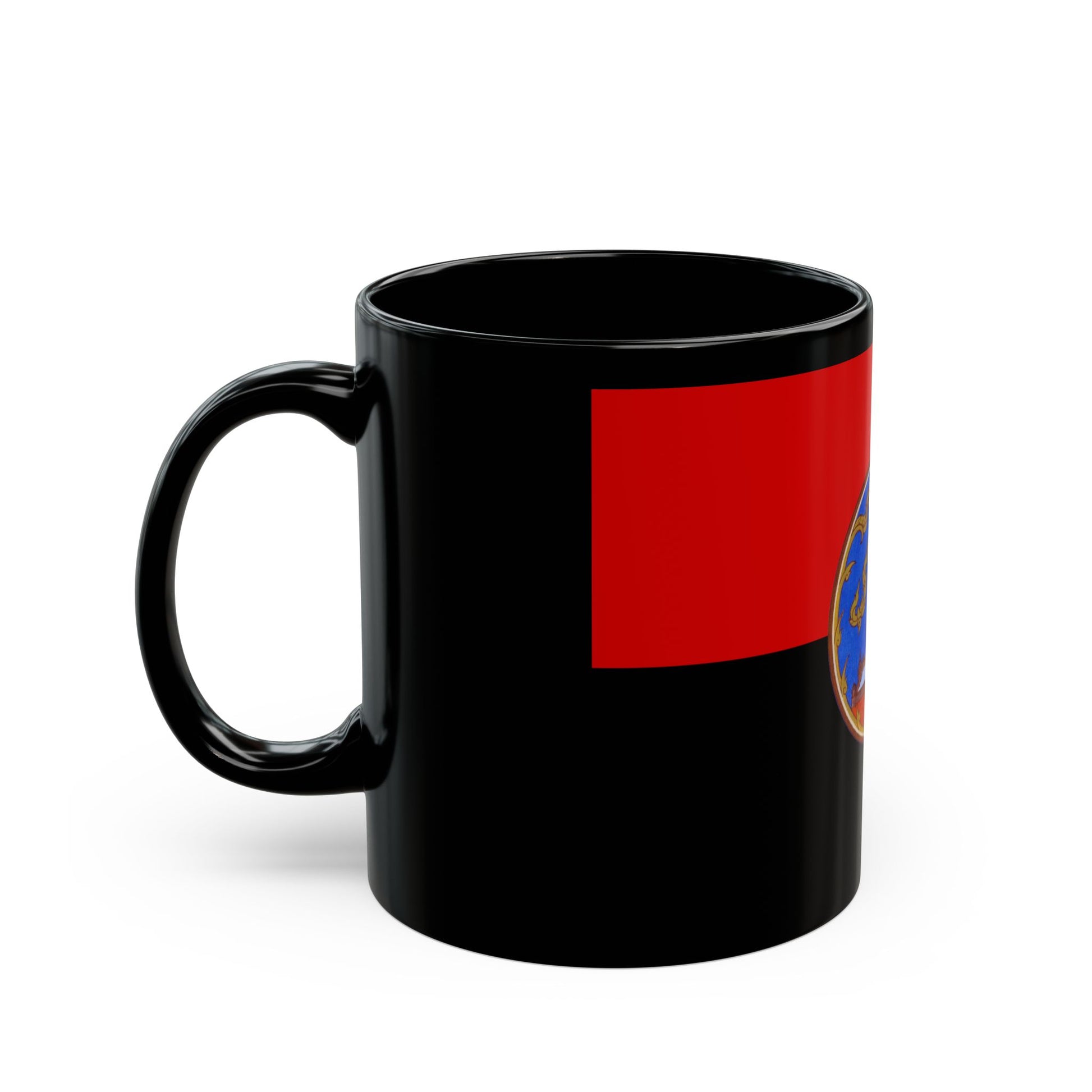 Flag of Nakhon Phanom Province Thailand - Black Coffee Mug-Go Mug Yourself