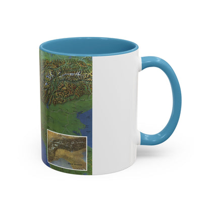 Alps, The - Europe's Backbone (1965) (Map) Accent Coffee Mug