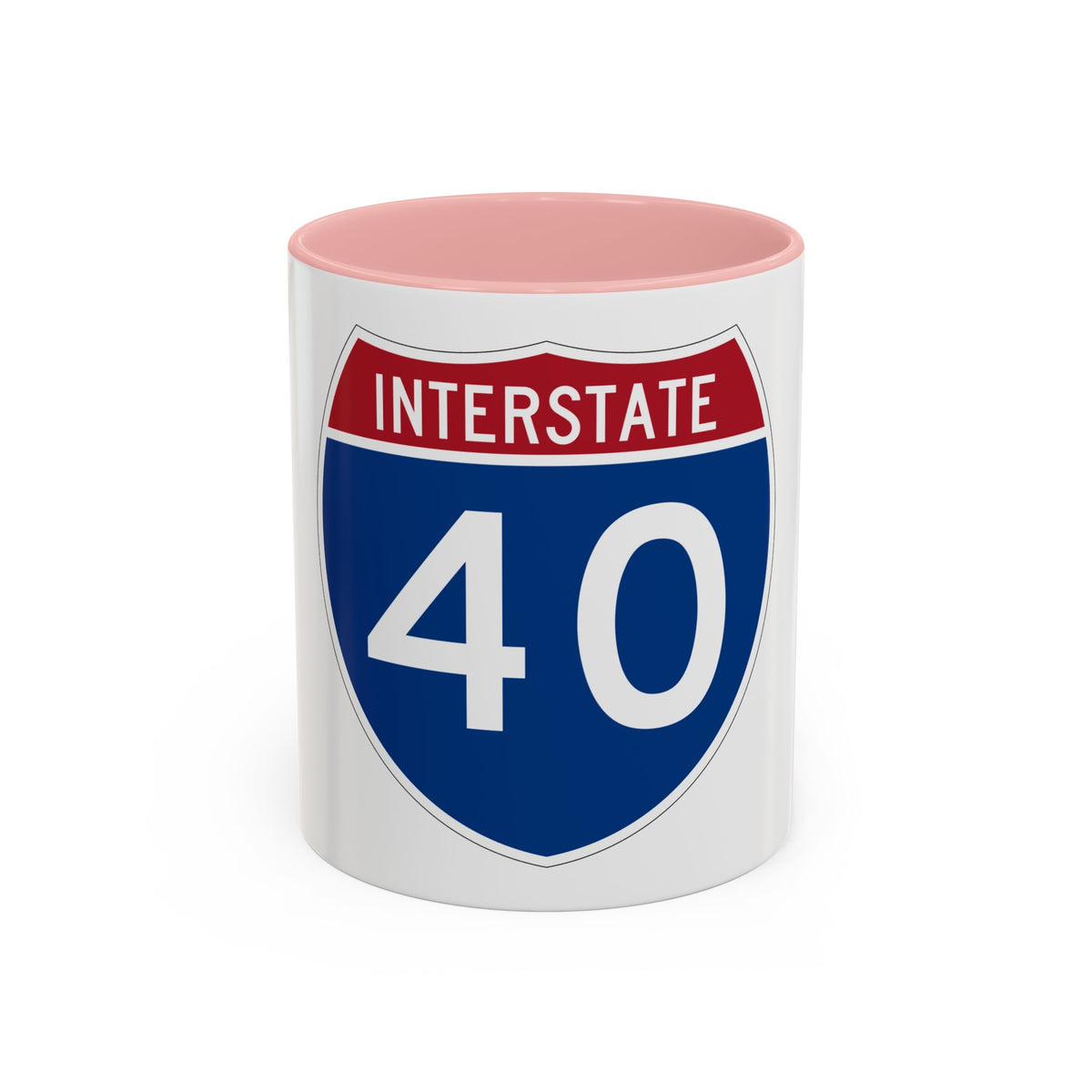 Interstate 40 (U.S. Highways) Accent Coffee Mug