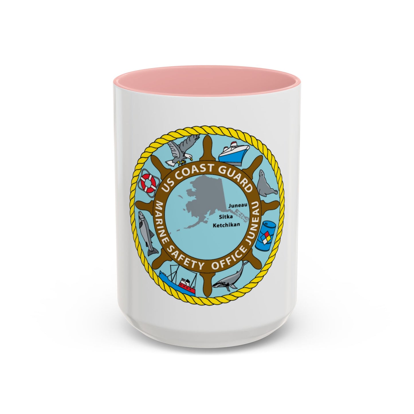 USCG Marine Safety Office Juneau (U.S. Coast Guard) Accent Coffee Mug