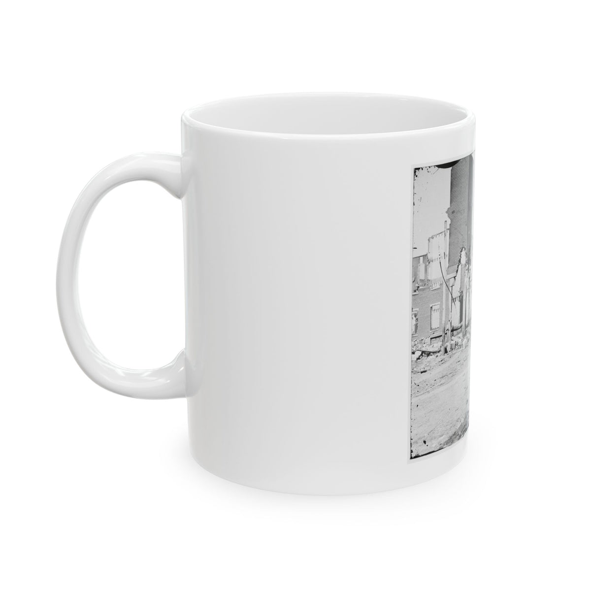 Richmond, Va. Street In The Burned District (U.S. Civil War) White Coffee Mug