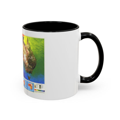 Australia's Continental Odyssey (1988) (Map) Accent Coffee Mug