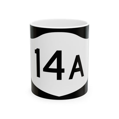 NY-14A (New York) (Road Sign) White Coffee Mug