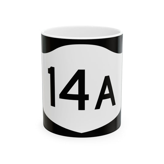 NY-14A (New York) (Road Sign) White Coffee Mug