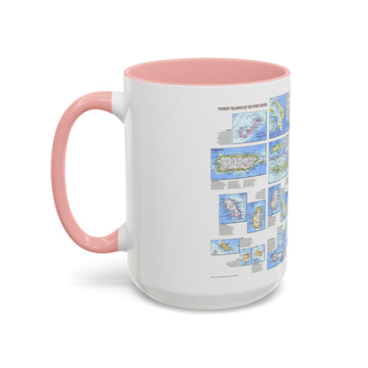 West Indies - Tourist Islands (1981) (Map) Accent Coffee Mug
