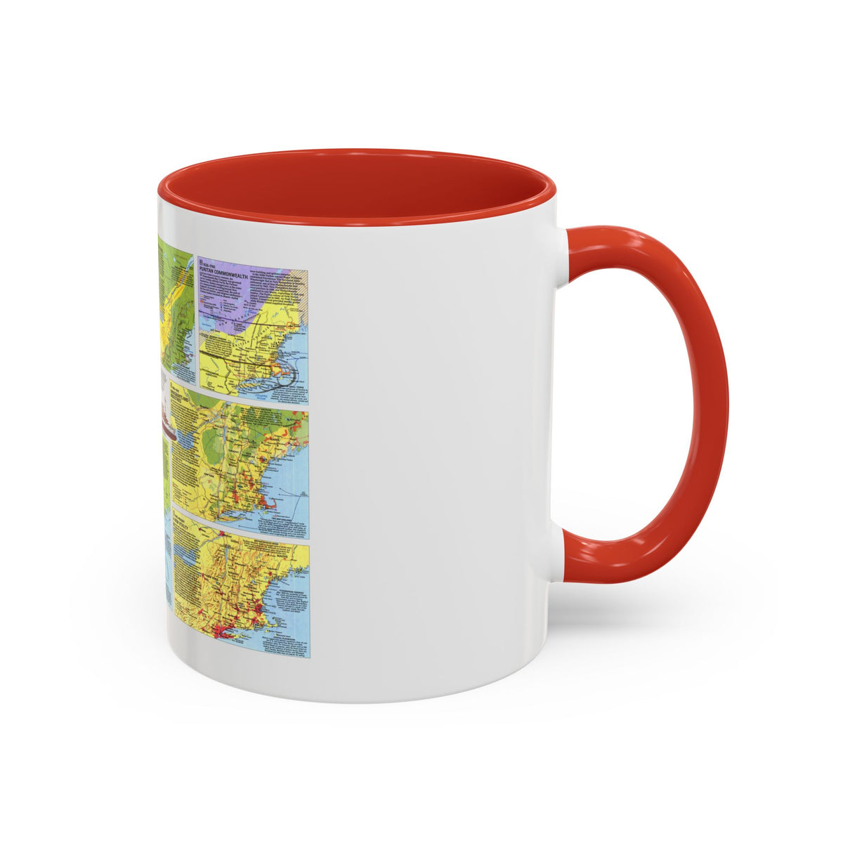USA - New England 2 (1987) (Map) Accent Coffee Mug