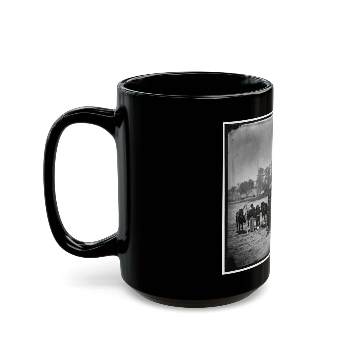Unknown Location. Zouave Ambulance Crew Demonstrating Removal Of Wounded Soldiers From The Field; Another View (U.S. Civil War) Black Coffee Mug
