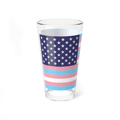 USA Transgender flag (United States) Pint Glass 16oz