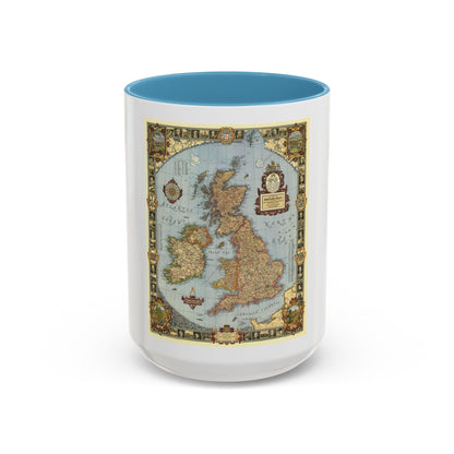 Great Britain - A Modern Pilgrim's Map (1937) (Map) Accent Coffee Mug