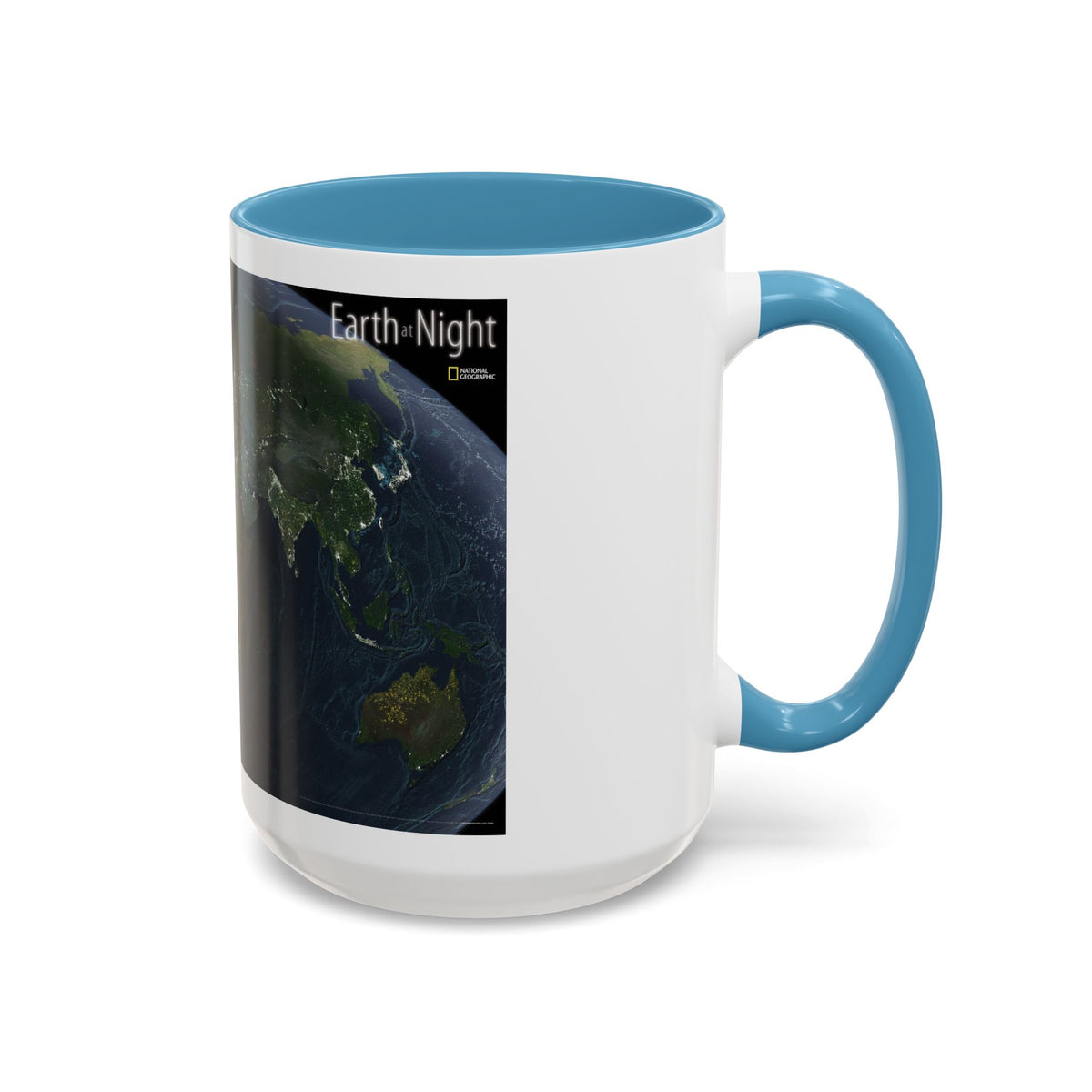 World Map - Earth at Night (2004) (Map) Accent Coffee Mug