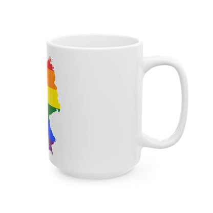 LGBT flag map of Germany (Germany) White Coffee Mug