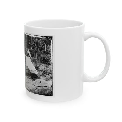 Morris Island, South Carolina. General Quincy A. Gillmore In Front Of His Tent 001 (U.S. Civil War) White Coffee Mug