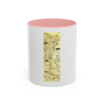USA - Boston to Washington (1830) (Map) Accent Coffee Mug