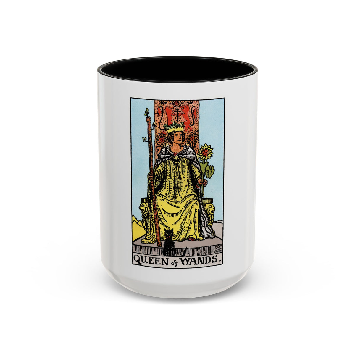 The Queen of Wands (Tarot Card) Accent Coffee Mug