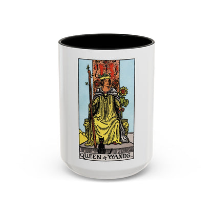 The Queen of Wands (Tarot Card) Accent Coffee Mug