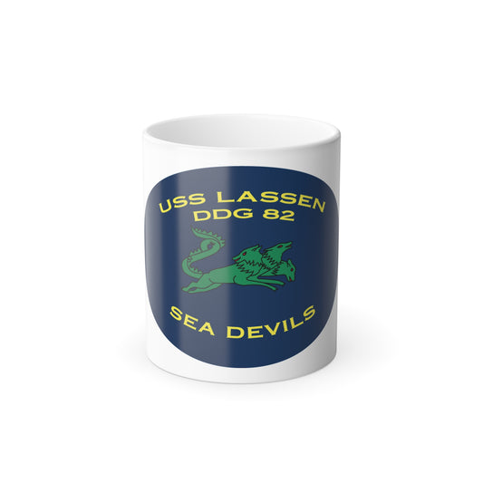 USS Lassen DDG 82 Sea Devils New 2018 (U.S. Navy) Color Changing Mug 11oz