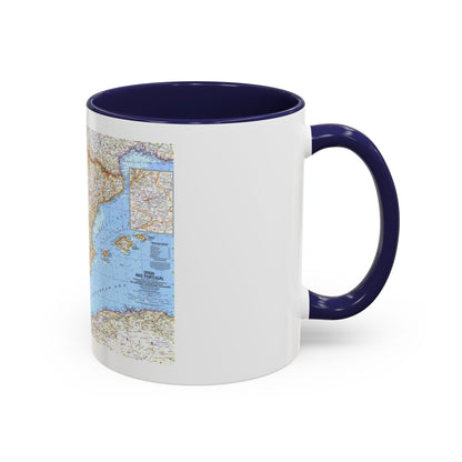 Spain and Portugal (1965) (Map) Accent Coffee Mug