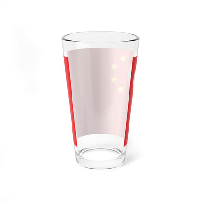 Flag of China as of Romania 1989 version (China) Pint Glass 16oz