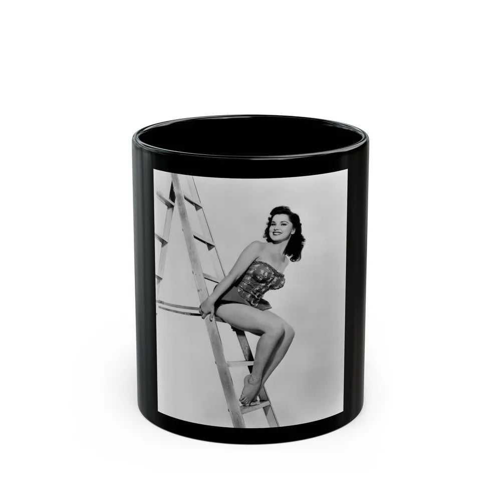 Debra Paget #377 1 (Vintage Female Icon) Black Coffee Mug-11oz-Go Mug Yourself