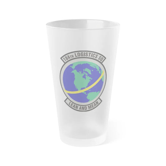 184th Logistics Squadron (U.S. Air Force) Frosted Pint Glass 16oz-16oz-Frosted-Go Mug Yourself