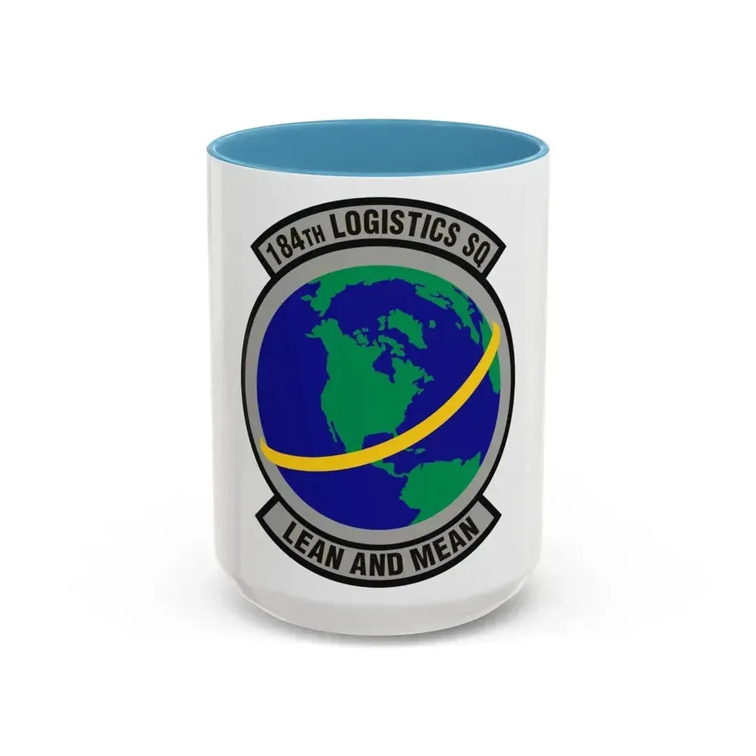 184th Logistics Squadron (U.S. Air Force) Accent Coffee Mug 15oz Light Blue - Go Mug Yourself