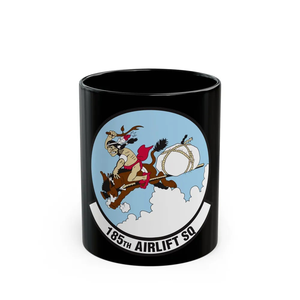 185 Airlift Squadron (U.S. Air Force) Black Coffee Mug-11oz-Go Mug Yourself