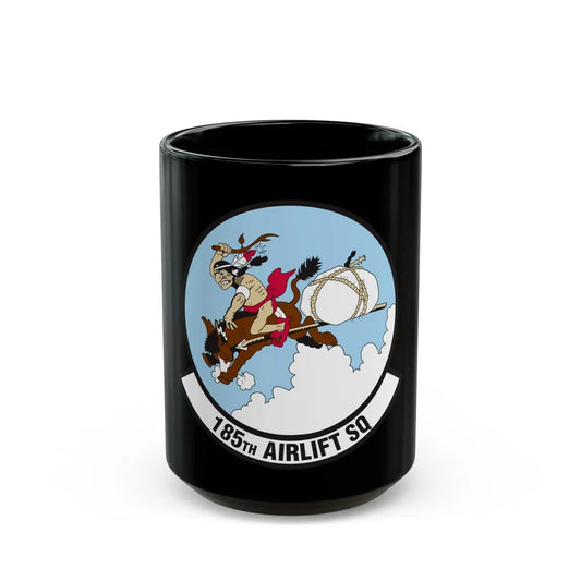 185 Airlift Squadron (U.S. Air Force) Black Coffee Mug-15oz-Go Mug Yourself