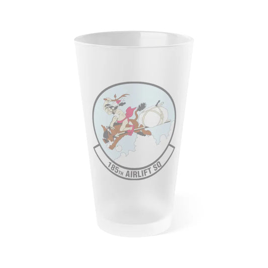 185 Airlift Squadron (U.S. Air Force) Frosted Pint Glass 16oz-16oz-Frosted-Go Mug Yourself