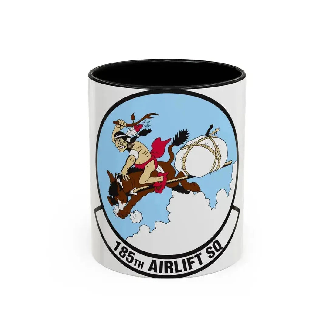 185 Airlift Squadron (U.S. Air Force) Accent Coffee Mug 11oz Black - Go Mug Yourself