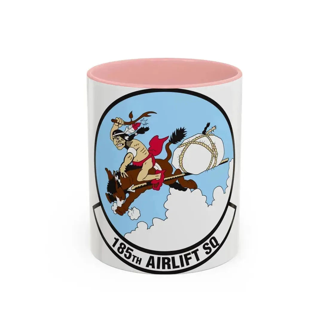 185 Airlift Squadron (U.S. Air Force) Accent Coffee Mug 11oz Pink - Go Mug Yourself