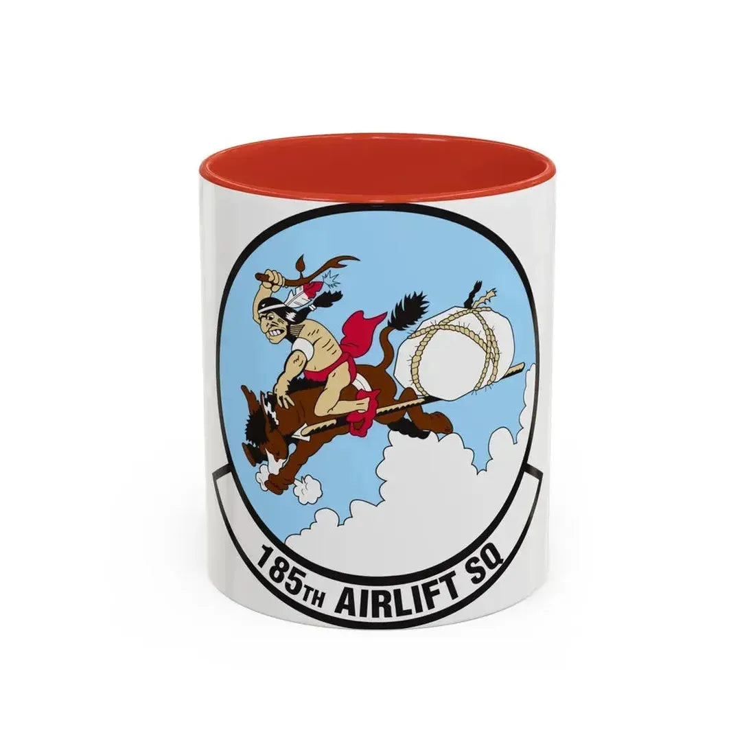 185 Airlift Squadron (U.S. Air Force) Accent Coffee Mug 11oz Red - Go Mug Yourself