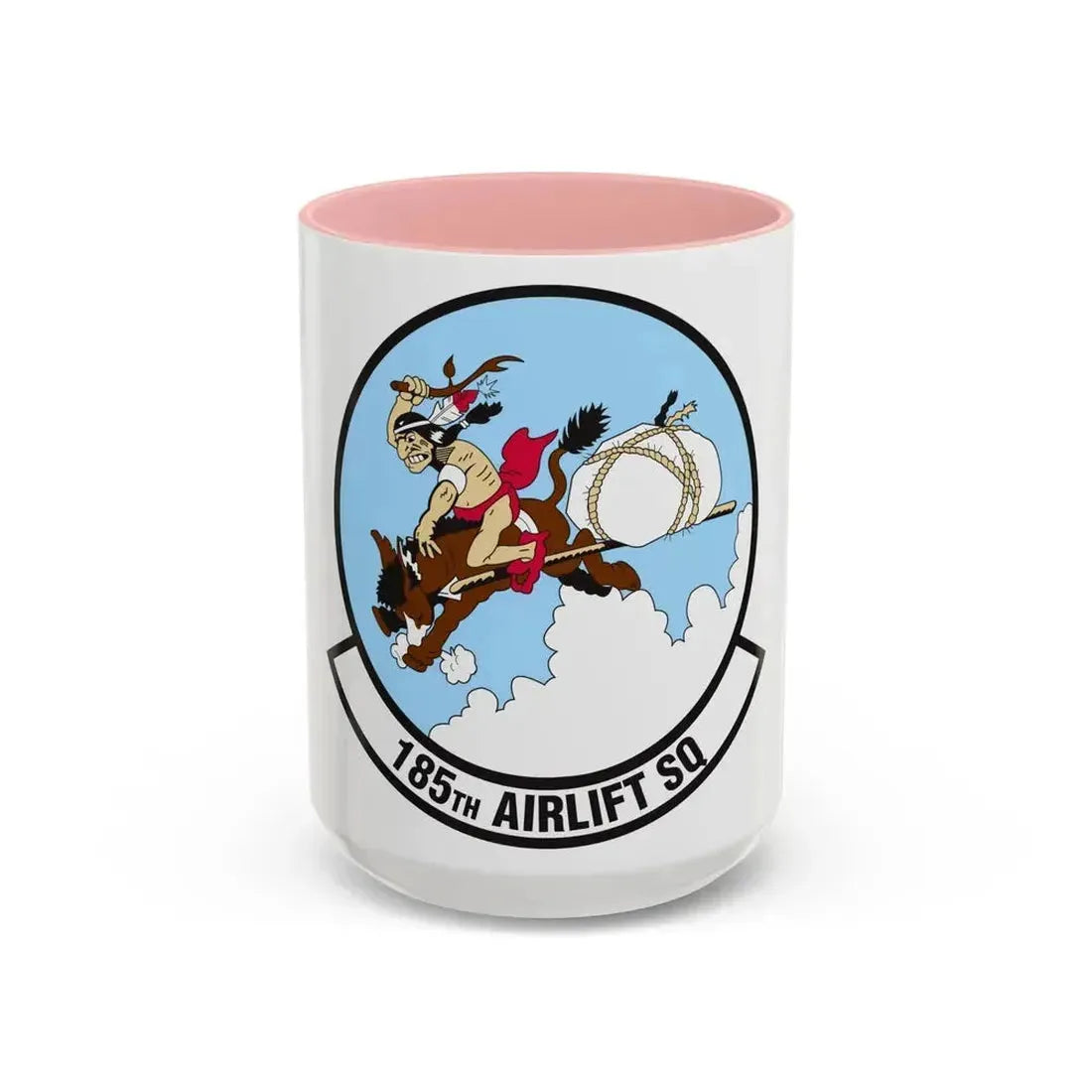 185 Airlift Squadron (U.S. Air Force) Accent Coffee Mug 15oz Pink - Go Mug Yourself