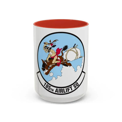 185 Airlift Squadron (U.S. Air Force) Accent Coffee Mug 15oz Red - Go Mug Yourself