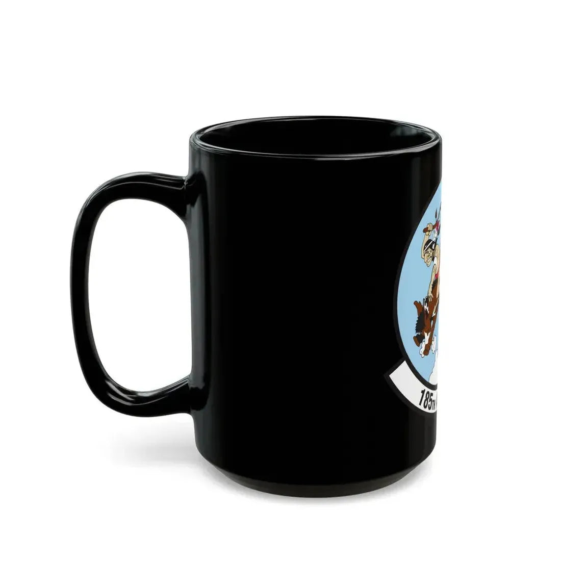 185 Airlift Squadron (U.S. Air Force) Black Coffee Mug - Go Mug Yourself