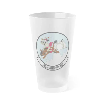 185 Airlift Squadron (U.S. Air Force) Frosted Pint Glass 16oz 16oz Frosted - Go Mug Yourself