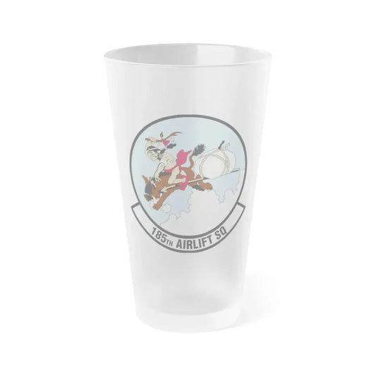 185 Airlift Squadron (U.S. Air Force) Frosted Pint Glass 16oz 16oz Frosted - Go Mug Yourself