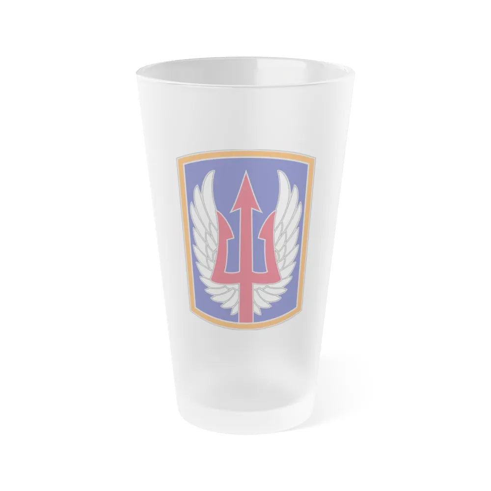 185 Aviation Brigade (U.S. Army) Frosted Pint Glass 16oz-Go Mug Yourself