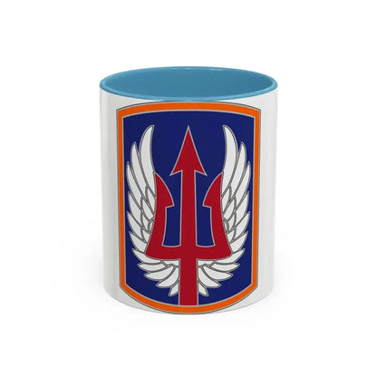 185 Aviation Brigade (U.S. Army) Accent Coffee Mug 11oz Light Blue - Go Mug Yourself