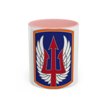 185 Aviation Brigade (U.S. Army) Accent Coffee Mug 11oz Pink - Go Mug Yourself