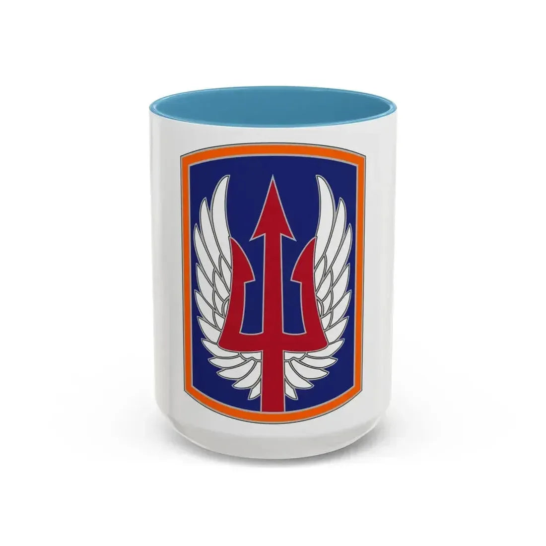 185 Aviation Brigade (U.S. Army) Accent Coffee Mug 15oz Light Blue - Go Mug Yourself