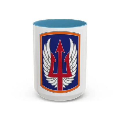 185 Aviation Brigade (U.S. Army) Accent Coffee Mug 15oz Light Blue - Go Mug Yourself