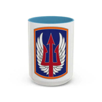 185 Aviation Brigade (U.S. Army) Accent Coffee Mug 15oz Light Blue - Go Mug Yourself