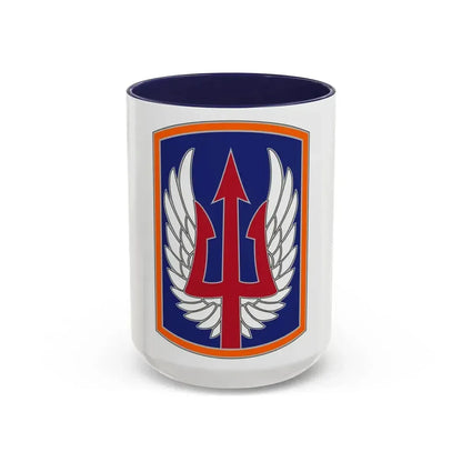 185 Aviation Brigade (U.S. Army) Accent Coffee Mug 15oz Navy - Go Mug Yourself