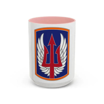 185 Aviation Brigade (U.S. Army) Accent Coffee Mug 15oz Pink - Go Mug Yourself