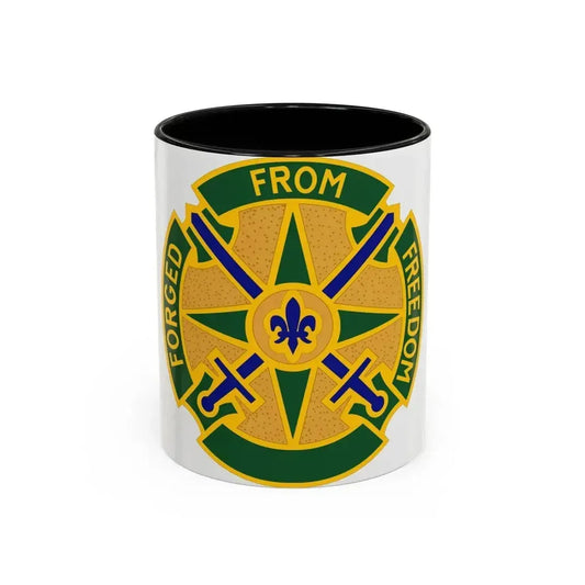 185 Military Police Battalion (U.S. Army) Accent Coffee Mug 11oz Black - Go Mug Yourself