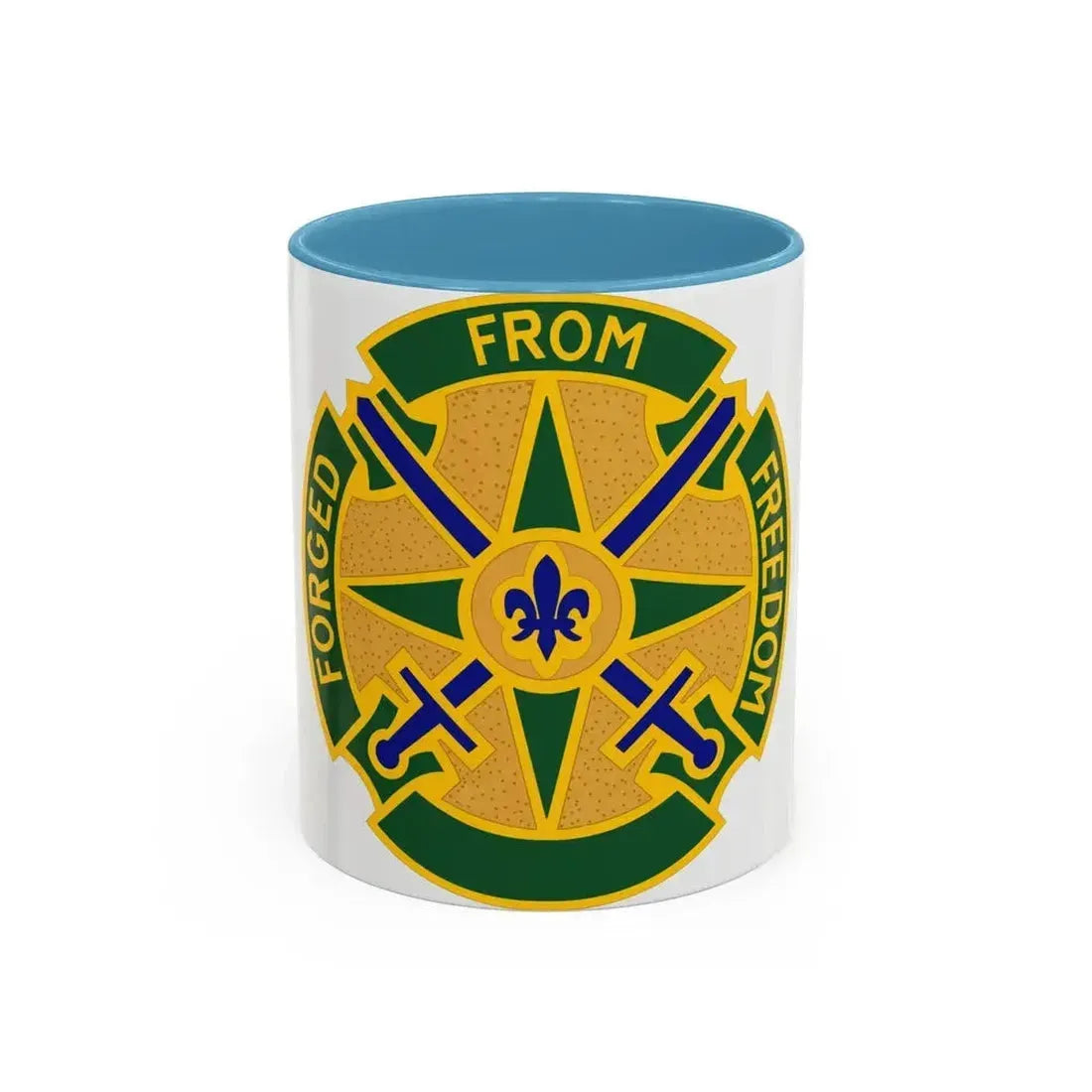 185 Military Police Battalion (U.S. Army) Accent Coffee Mug 11oz Light Blue - Go Mug Yourself